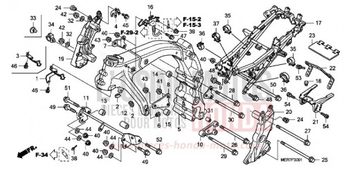 RAHMENKOERPER (CBF600S8/SA8/N8/NA8) CBF600NA8 de 2008